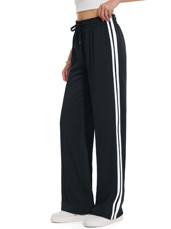 Pants - Women's 28/30/32/34/36 Inseam Track Pants Loose Straight Leg Jogging Sweatpants